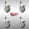 Service Caster 5 Inch 316SS Thermoplastic Rubber Swivel 1-3/8 Inch Stem Caster Set Lock Brake SCC-SS316TTLEX20S514-TPRB-138-4 - alternate 3